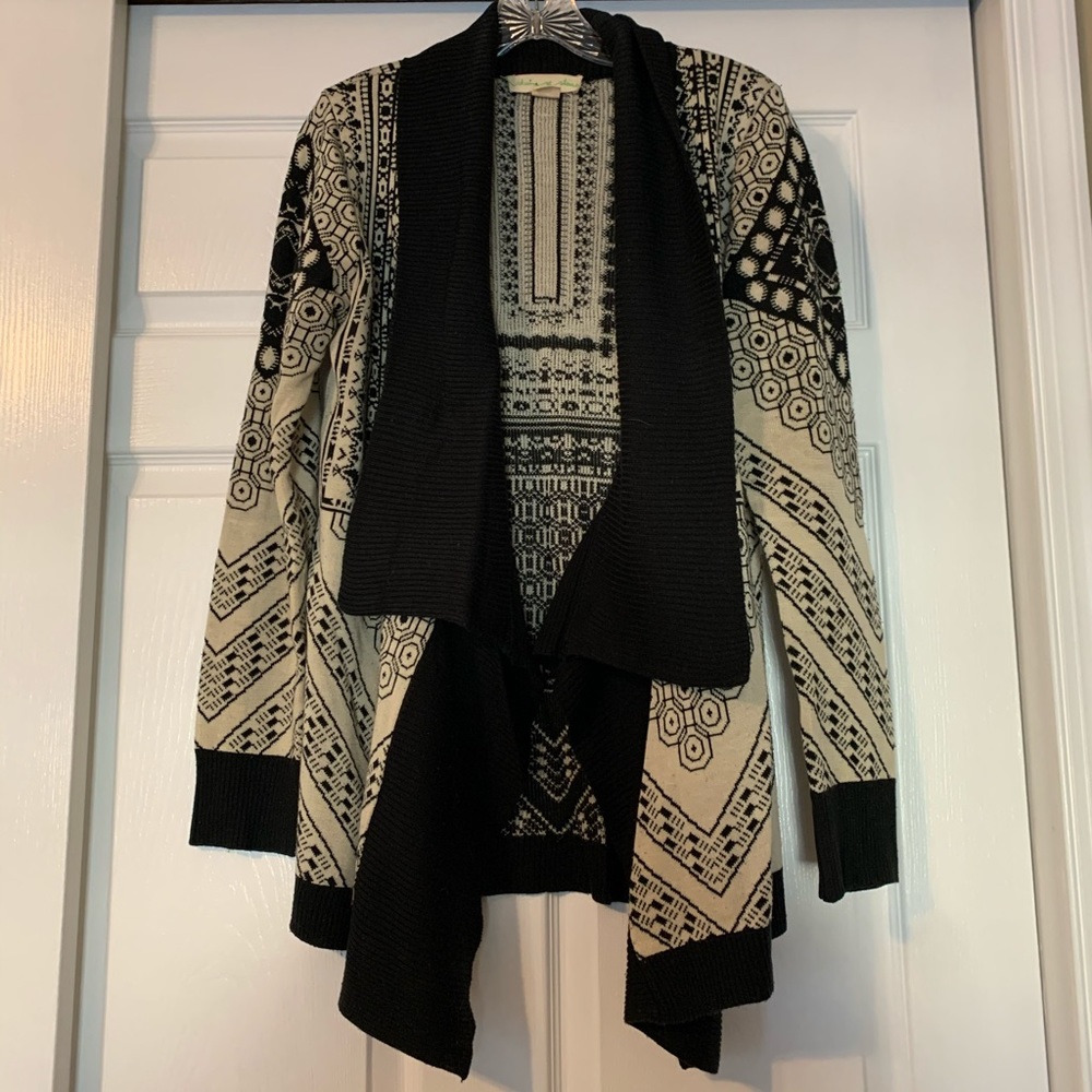 Urban Outfitters open Aztec sweater black/beige